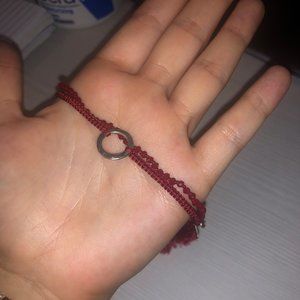 Red bracelet set, simple, super cute, from cancun